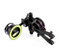 Gettimore Mirino ad ago singolo per arco e freccia, puleggia regolabile con vite R a regolazione fine, 4 direzioni su/giù/sinistra/destra, in lega di alluminio, compatibile con Amy