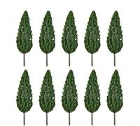Gettimore Model Railway Scenery - Set di 10 alberi di pino da 15 cm, in plastica, colore verde, in scala G, accessori per giardino e diorami di treni, dettagli realistici per esterni e interni