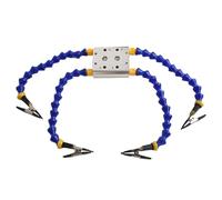 Gettimore Morsa per saldatura in lega di alluminio con bracci flessibili a collo d'oca, strumento di terza mano per riparazione di circuiti, include tubi di base e giunti