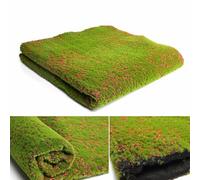 Gettimore Muschio artificiale decorazione da parete per negozio patio fai da te, 100 x 100 cm, piante verdi finte, spessore 8 mm, misto cotone perlato cotone seta