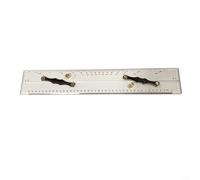 Gettimore Navigation - Righello parallelo da 45 cm, in PVC trasparente, con catena in alluminio, per nautica