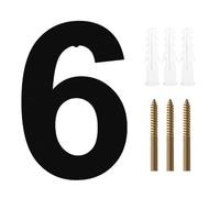 Gettimore Numeri civici galleggianti moderni, 20,3 cm, grande, nero, per esterni, per giardino, garage, cancello, compatibile con pareti, mattoni, cemento 6