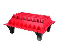 Gettimore Organizzatore per testa cilindri motore in polipropilene con scomparti modulari, valvole, fermi e stoccaggio alberi a camme, per colore rosso