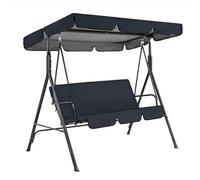 Gettimore Outdoor 210D Sedia da giardino Top e Seat Cover Set 164x114x15cm & 130x48x8cm per protezione, nero