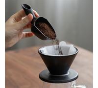 Gettimore Pala dosatrice per chicchi di caffè da 20 g, per tramogge monodose e macinini manuali, misurino da 19,8 g, con manico a imbuto, bianco