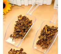 Gettimore Pala multiuso in plastica ad alta trasparenza, per granelli di ghiaccio, sabbia e tè, design leggero e riutilizzabile per casa, cucina, catering, eventi e giochi di sabbia per bambini