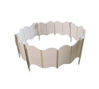 Gettimore Pannello di recinzione in plastica da giardino, 15 x 14 cm, set da 20 pezzi con 10 picchetti per cortile, orto e uso esterno, verde bianco