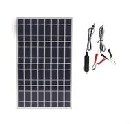 Gettimore Pannello solare policristallino da 18 V 20 W con design incorniciato, controller impermeabile 60 A, doppia uscita USB, clip per batteria per ricarica off-grid (solo pannello)