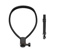 Gettimore Per DJI OSMO 360 e Action 5 Pro Neck Mount, compatibile con Pocket 3, adattatore magnetico a due poli, fascia da collo in silicone con anima in acciaio inossidabile, nero