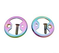 Gettimore Piastra per pedale della bici in lega per Wahoo per SpeedPlay, tacchetto argentato di ricambio con bulloni, accessori da ciclismo leggeri (colore nero)