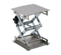 Gettimore Piattaforma di sollevamento a forbice regolabile 100x100mm in acciaio inox manuale ascensore tavolo per la lavorazione del legno Router Attrezzature da laboratorio Stand
