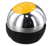 Gettimore Pomello del cambio manuale a sfera in finitura argento per Fiat 500 e 500C modelli 2012-2018, sostituzione diretta per 6+R/5+R Speed T