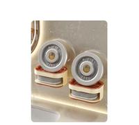 Gettimore Portasapone a parete con ventosa per bagno, non perforato a doppio strato, vassoio per spugna, in plastica ABS, 13,6 x 8,2 cm, bianco latte