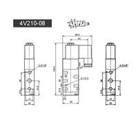Gettimore Posizione pneumatica del porto 2 dell'elettrovalvola a solenoide di CC 12V 4V210-08 5 con il connettore per il controllo dell'aria e l'automazione industriale