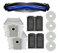 Gettimore Ricambio per spazzola principale e kit di pulizia T50 per PRO, include 2 spazzole principali, 4 stracci, 4 filtri, compatibile con robot per la pulizia dei pavimenti