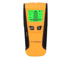 Gettimore Rilevatore LCD da parete per legno, metallo e fili in tensione - Sensore digitale 3 in 1 con modello TH210, rileva fino a 76 mm di profondità, giallo