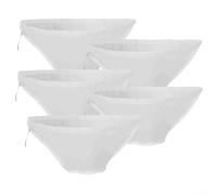 Gettimore Sacchetti in tessuto di nylon per formaggio, 5 pezzi, con maglia fine per cucinare, cuocere, spremere, filtrare il latte di soia e l'estrazione dell'umidità vegetale (37 x 12 x 14 cm)