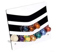 Gettimore Scaffale in acrilico per 21 cialde, organizer trasparente per caffè, tè, cioccolata calda, bianco