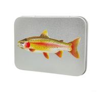 Gettimore Scatola portaoggetti per esche a mosca, accessori per esche da pesca, design compatto in latta per un facile trasporto all'aperto (C)