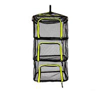 Gettimore Scolapiatti portatile a 3 strati per conservare frutta, verdura, erbe aromatiche, rete pieghevole con borsa per il trasporto, per campeggio, verde