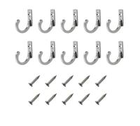 Gettimore Set di 10 ganci da parete in lega di zinco, color bronzo anticato, ganci decorativi a foro singolo, per asciugamani, borse, chiavi, camera da letto, bagno, cucina