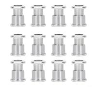 Gettimore Set di 12 bulloni e dadi per corona della bicicletta, viti in lega d'argento ad alta resistenza, disco singolo, doppio triplo dente, strada di montagna per guarnitura della bicicletta (6,5