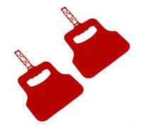Gettimore Set di 2 ventole per barbecue all'aperto, in plastica resistente al calore, per barbecue a carbonella, campeggio, 20 x 32 cm, nero e rosso (è nero)