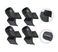 Gettimore Set di 4 guide scorrevoli per sedia a rotelle, a forma di U, in plastica, per una facile installazione, compatibili con alcuni modelli di sedie a rotelle, nero, 22 x 44 x 22 mm