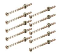 Gettimore Set di bulloni e dadi per mobili, M6, 11 mm x 110 mm, in acciaio al carbonio, color bronzo, per armadi, piani di lavoro della cucina, fai da te