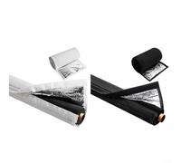 Gettimore Set di coperture per linee HVAC resistenti alle intemperie, manicotto isolante a 3 strati con chiusure touch, foglio di alluminio Oxford 600D per tubi in rame AC, 182 x 25 cm, grigio