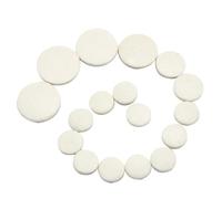 Gettimore Set di cuscinetti di ricambio per clarinetto, 17 cuscinetti bianchi per fori sonori con 3 x 17,5 mm, 1 x 16 mm, 2 x 12,2 mm, 11 x 10 mm, include budello di pecora per sigillatura