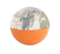 Gettimore Sfera video di cristallo, sfera di memoria 3D 7 cm con WiFi e luci a LED per display digitale di memoria per compleanni e matrimoni (arancione)