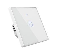 Gettimore Smart WiFi Glass Touch Switch, controllo vocale e funzione timer, compatibile con app TUYA, telecomando tramite WiFi RF433, 86 x 86 x 36 cm, per illuminazione domestica ed elettrodomestici