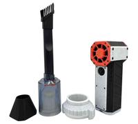 Gettimore Soffiatore d'aria con ricarica di tipo C, 56 m/s Potente strumento di pulizia del flusso d'aria con regolazione della velocità infinita, ugello di aspirazione per la pulizia dell'auto, nero+