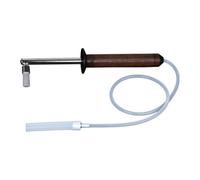 Gettimore Spazzola per la pulizia del caffè espresso per macchina da caffè, setole in nylon, manico in noce con dispositivo di dissipazione del calore, tubo di sfiato del vapore in silicone