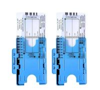 Gettimore Strumento di misurazione dell'interpretazione del righello a 7 passi, pinza in plastica trasparente per analisi ECG con opzione titolare della carta