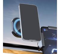 Gettimore Supporto per telefono da auto con rotazione a 360 per adattarsi, lega + materiale ABS, display laterale per cruscotto compatibile con la maggior parte degli smartphone, installazione senza