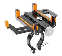Gettimore Supporto per telefono da bicicletta, in lega di alluminio, antiurto, con 5 ganci da 3,5 a 7,2 pollici, a sgancio rapido per ciclismo e staffa di navigazione per moto, blu (arancione)