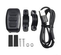 Gettimore Telecomando per manubrio compatibile Bluetooth per moto e auto per controllo multimediale con staffa di montaggio diretto e cavo, nero