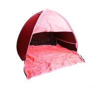 Gettimore Tenda compatta per poggiatesta per esterni, in vinile, blocco della luce, con foro per cavo dati, antivento, portatile, baldacchino per pisolino in spiaggia, carminio (2)