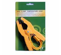 Gettimore Termometro digitale a termocoppia 6802 II con ingresso a doppio canale tipo K, morsetto per tubi per HVAC, °C/°F/K, batteria da 9 V