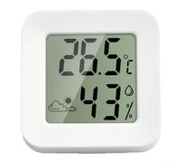 Gettimore Termometro igrometro digitale LCD con icone meteorologiche e monitoraggio ad alta precisione della temperatura interna e dell'umidità in casa, camera dei bambini, cucina, serra, sala