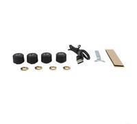 Gettimore TPMS - Sistema di monitoraggio della pressione dei pneumatici, a energia solare, wireless, con 4 sensori, display LCD, monitoraggio in tempo reale della pressione e della temperatura per
