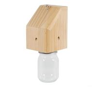 Gettimore Trappola in legno per api e vespe da falegname per il controllo dei parassiti all'aperto, resistente alle intemperie, senza danni, protegge le strutture del giardino (24 x 15 x 13 cm)