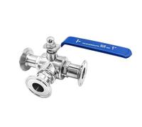 Gettimore Valvola a sfera sanitaria a 3/4 "tri L-Port del morsetto per la bevanda dell'alimento che fa i sistemi farmaceutici, acciaio inossidabile