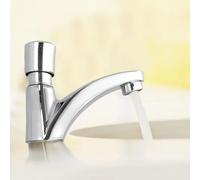 Gettimore Valvola di ritardo per risparmio idrico con funzione di chiusura automatica, rubinetto in lega di zinco cromato per bagno e cucina, interfaccia G1/2