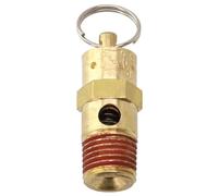 Gettimore Valvola di sicurezza per compressore d'aria, 1/4" NPT in ottone con molla in acciaio inossidabile, 150 PSI preimpostata per serbatoio, resistente alle alte temperature fino a 120 °C
