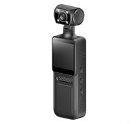 Gettimore Videocamera 4K indossata dal corpo con audio, videocamera leggera con clip con display da 1,3", registrazione in loop per uso esterno