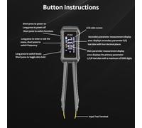 Gettimore ZOYI ZT-MD1 - Pinzette digitali LCR per test ESR di induttanza, resistenza alla capacità, 100 Hz-10 kHz, display OLED, identificazione automatica dei componenti, ricaricabile