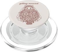 Getting Meowied Gatto sposa matrimonio floreale divertente PopSockets PopGrip per MagSafe